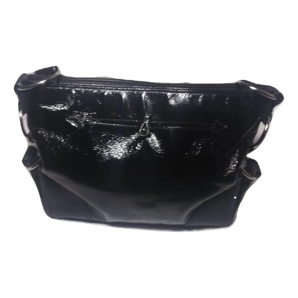 Donald J. Pliner Jett Reflections Hobo Shoulder Bag Black Leather Retail $275